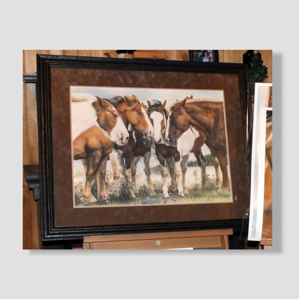 Framed Moment of Silence Original Pastel Painting by Barby Schacher