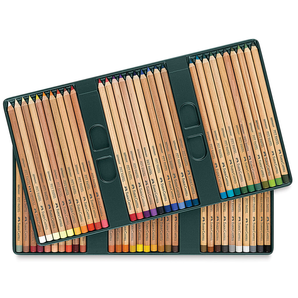 The Faber-Castell Pitt Pastel Pencils for fine detail Barby Schacher recommends