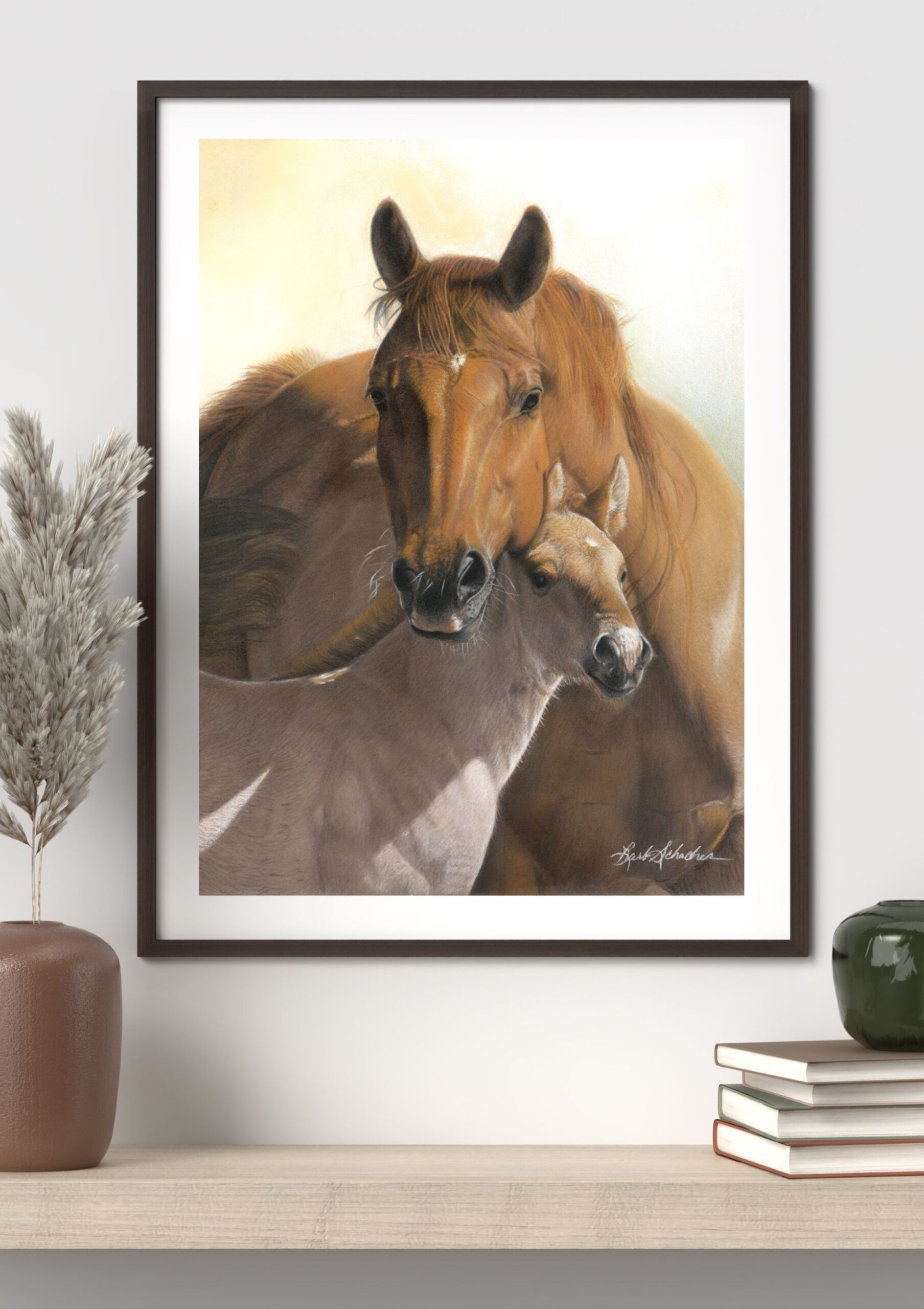 Sweet-Mamas-Girl-western-art-pastel-painting-by-Barby-Schacher