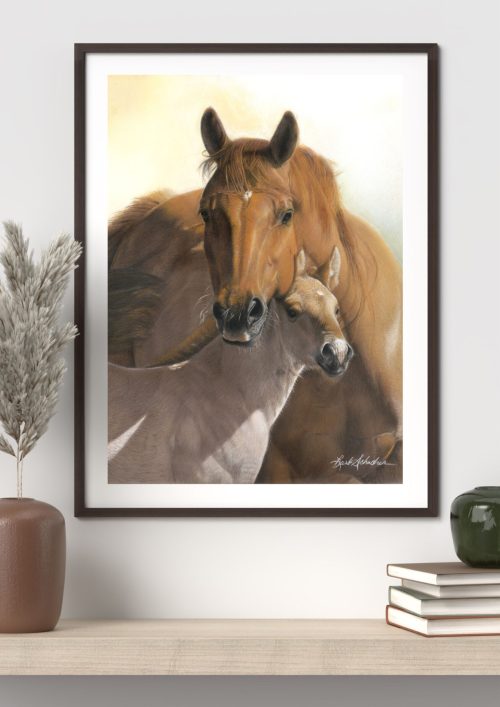 Sweet-Mamas-Girl-western-art-pastel-painting-by-Barby-Schacher